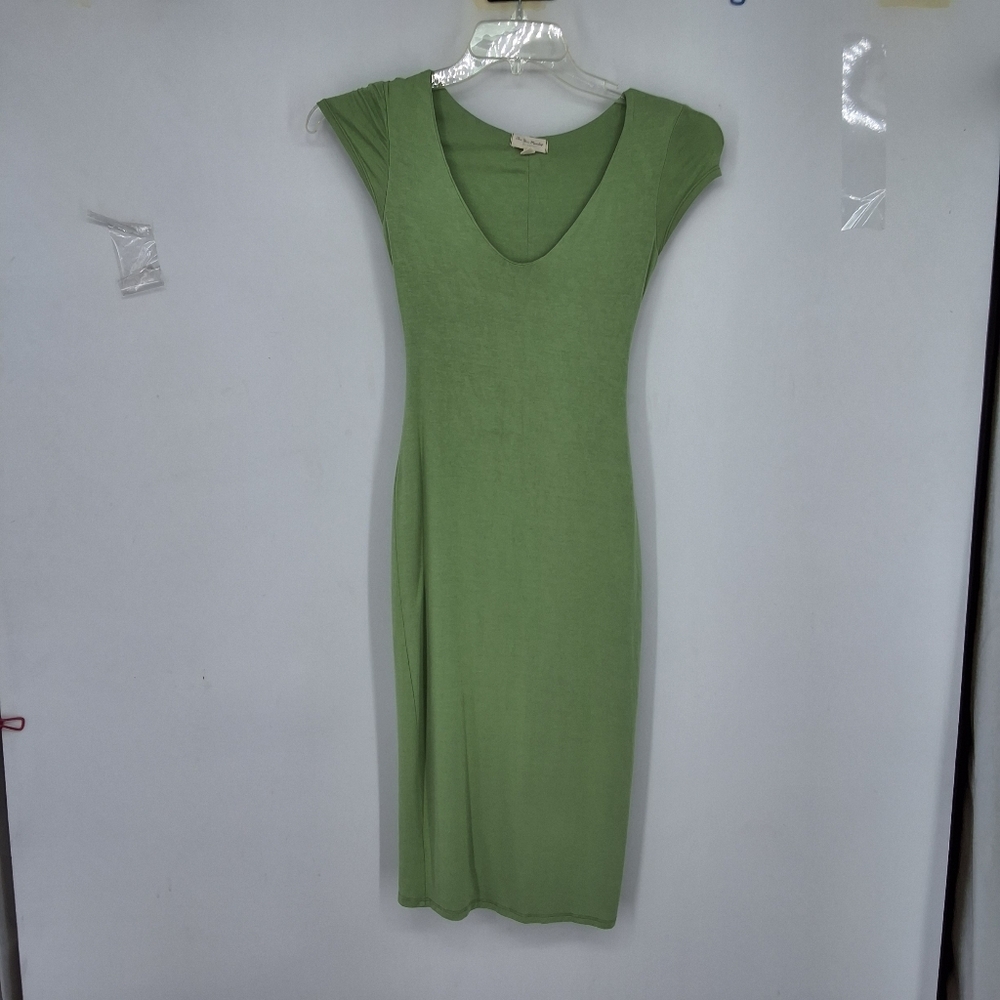 SEE YOU MONDAY SZ 8 Green Sleeveless Midi Dress